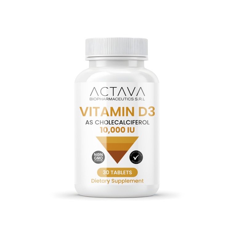 Actava Vitamin D3 10,000 IU supplement