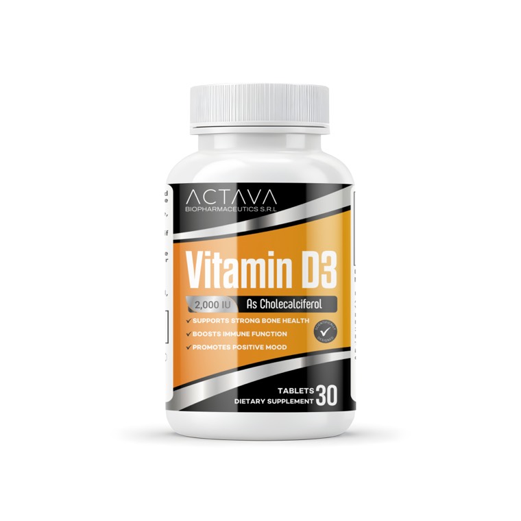 Actava Vitamin D3 2,000 IU supplement
